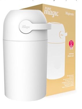 Pure Magic Majestic White Odorless Diaper Pail